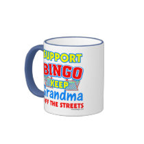 Support Bingo Grandma mugs