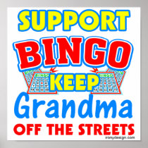 Support Bingo Grandma Posters