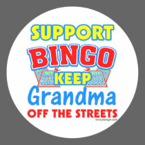 Support Bingo Grandma stickers
