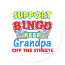 Support Bingo Grandpa Stickers