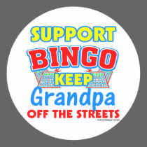 Support Bingo Grandpa stickers