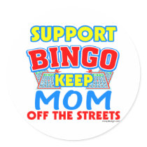 Support Bingo Mom stickers