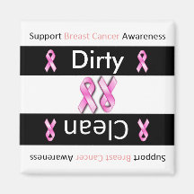 Support breast cancer awareness dishwasher magnet
