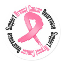Support Breast Cancer Awareness stickers