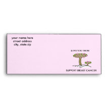 SUPPORT BREAST Cancer, Love You Mom Envelope