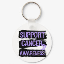 Support Cancer Awareness Grunge keychains