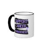 Support Cancer Awareness Grunge Coffee Mugs