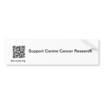 Support Canine Cancer Research Bumper Sticker