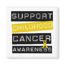 Support Childhood Cancer Awareness Refrigerator Magnet