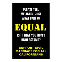 Support Civil Marriage for All Californians posters