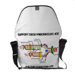 Support Deoxyribonucleic Acid It's The Code Life Messenger Bags