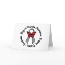 Support Diabetes Awareness Butterfly Ribbon cards