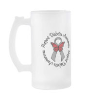 Support Diabetes Awareness Butterfly Ribbon mugs