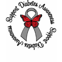 Support Diabetes Awareness Butterfly Ribbon t-shirts