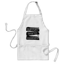 Support Diabetes Awareness Grunge Aprons
