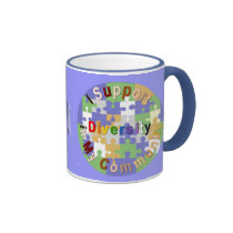 Support Diversity in My Community Mug mugs