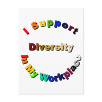 Support Diversity in My Workplace Postcard