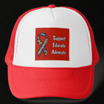 "Support, Educate, Advocate" hats