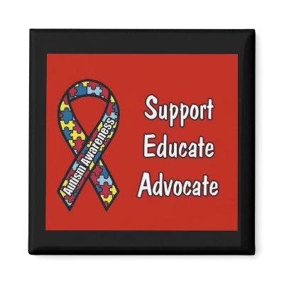 Support, Educate, Advocate Refrigerator Magnets by kokobaby