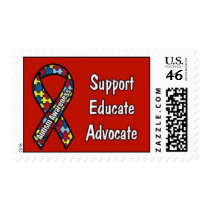 "Support, Educate, Advocate" postage