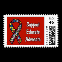 "Support, Educate, Advocate" postage by kokobaby "Support, Educate, Advocate" postage