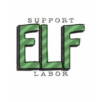 Support Elf Labor Ladies Sweatshirt