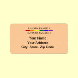Support Equality Address Label Sheet labels