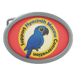 Support Hyacinth Macaw Conservation Belt Buckle