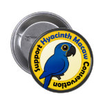 Support Hyacinth Macaw Conservation Round Button