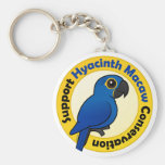 Support Hyacinth Macaw Conservation Basic Keychain