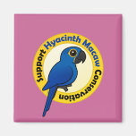Support Hyacinth Macaw Conservation Square Magnet