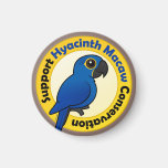 Support Hyacinth Macaw Conservation Round Magnet