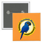 Support Hyacinth Macaw Conservation Square Button