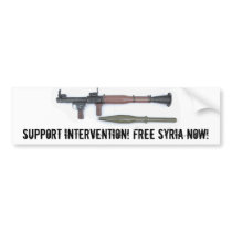 Support Intervention!  Free Syria Now! Bumper Stickers