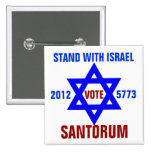 Support Israel vote Santorum Pins