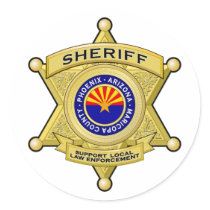 Support Law Enforcement sticker (wht-large)
