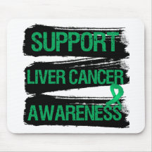 Support Liver Cancer Awareness Grunge Mouse Pads