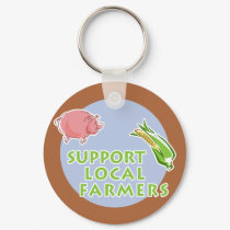 Support Local Farmers keychains