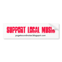 Support Local Music Sticker bumper stickers