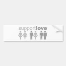 support-love bumper sticker