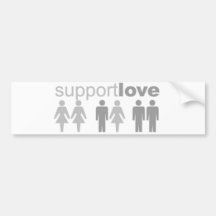 Support Love Bumper Sticker