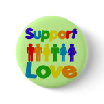 Support Love Pinback Button