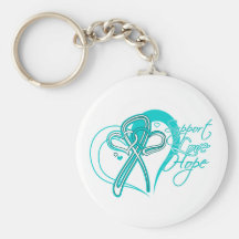 Support Love Hope - Cervical Cancer Key Chain