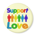 Support Love Refrigerator Magnet