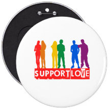 Support Love Pinback Button
