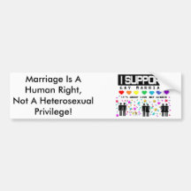 Support Marriage Bumper Stickers