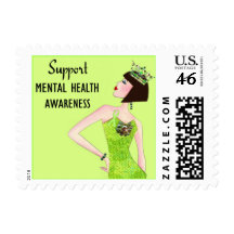 Support Mental Health Awareness DivaLime postage