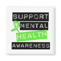 Support Mental Health Awareness Fridge Magnet