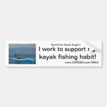 Support my kayak fishing habit bumper stickers