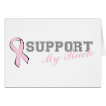 Support My Rack Pink Ribbon Card cards